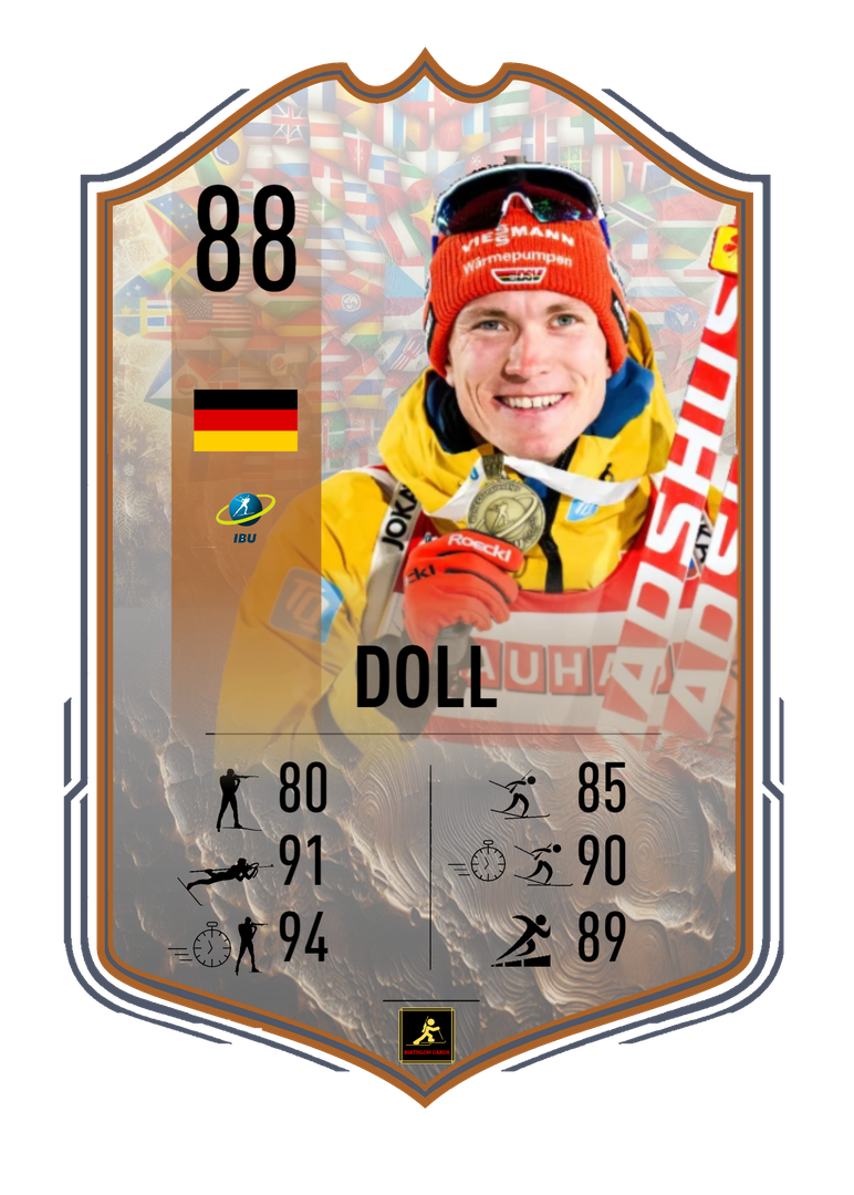 Benedikt Doll - Nove Mesto 2024 World Championships Star - 3rd of the Individual - Biathlon Cards